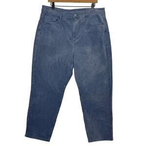 American Eagle Mom Straight Jeans Size 18 Short Blue Corduroy Capsule Corpcore